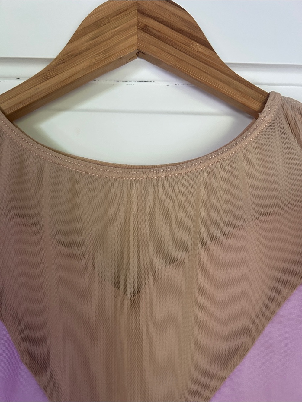 Cloud & Victory Sakura lilac and beige mesh leotard rare sold out adult large - Picture 7 of 11